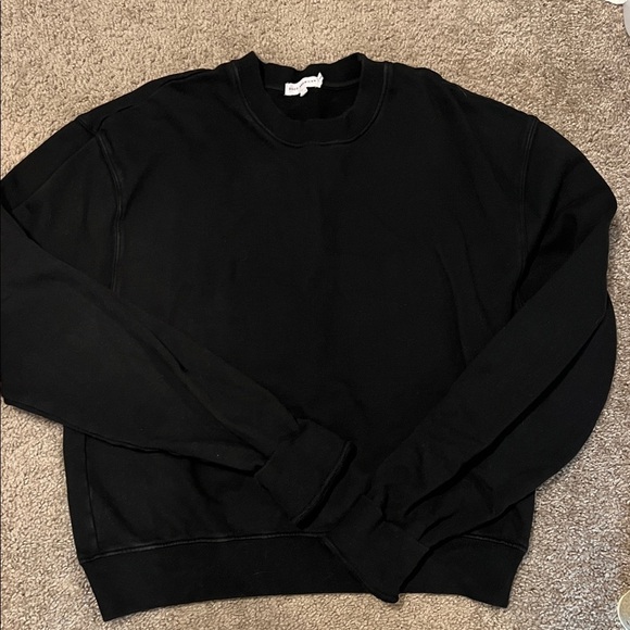 Good American Women’s Black Boyfriend Crewneck Sweatshirt - Picture 2 of 7